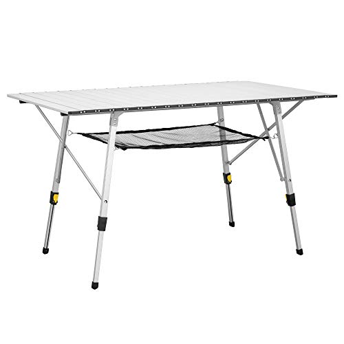 Uquip Variety L Tavolo Pieghevole da Campeggio in Alluminio 120 x 70cm