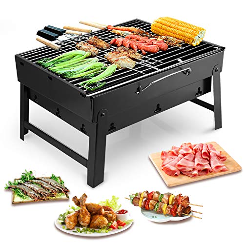 Uten Barbecue Carbone Portatile Grill Barbecue Carbone Griglia Barbecue per 35 Persone Cottura alla Brace Ottima Griglia Trasportabile Giardino Terrazza Campeggio Picnic