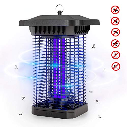 VIFLYKOO Zanzariera ElettricaLampada Antizanzare Elettrico Insetticida 18w Griglia Elettrica 4000V con Luce UV e Cassetto Raccogli per Interni di Grandi Dimensioni per Casa Giardino Interno Esterno
