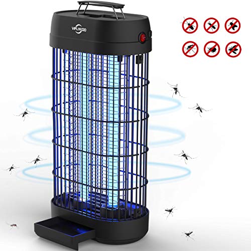 VIFLYKOO Zanzariera ElettricaLampada Antizanzare Elettrico Insetticida 20w 100 con Luce UV e Cassetto RaccogliTrappola per Insetti per Interni di Grandi Dimensioni per Casa Giardino Interno Esterno