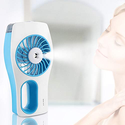 vitutech Ventilatore Spray USB Portatile Ventilatore Silenzioso Mini Fan Ventilatore da Tavolo con 3 modalit di circolazione Diverse per Casa Ufficio Esterno Campeggio ViaggioBlu
