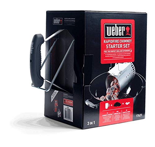 Weber 17631  Kit Ciminiera di Accensione  2 Kg di Bricchetti  3 Cubetti Accensione