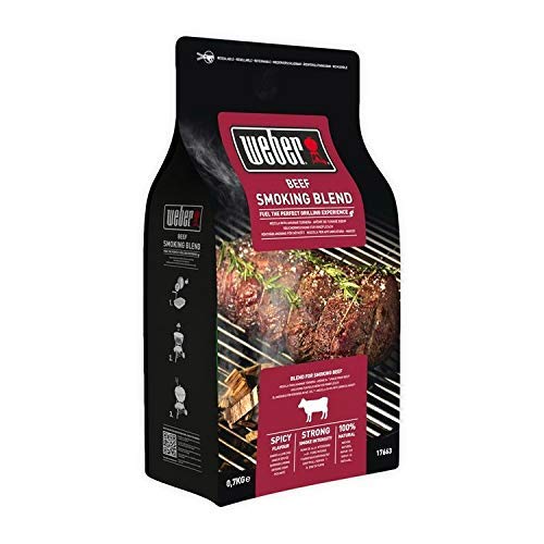 Weber 17663  Miscela Chips per affumicatura Carne di Manzo 700g Nero