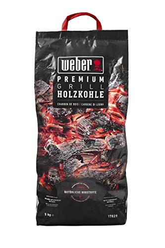 Weber Premium Holzkohle 5 kg carbonella Nero