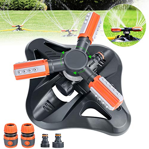 Weeygo Irrigatore Prato Lawn Sprinkler Automatico Rotante a 360 Irrigatore Giardino per Giardino Cortile Prato