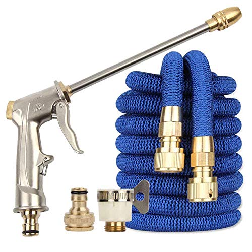 WEKNOWU Tubo da giardino espandibile 50 m tubo flessibile da giardino pistola a spruzzo magica per acqua tubo antigoccia per lavaggio auto e animali domestici irrigazione prato giardinaggio