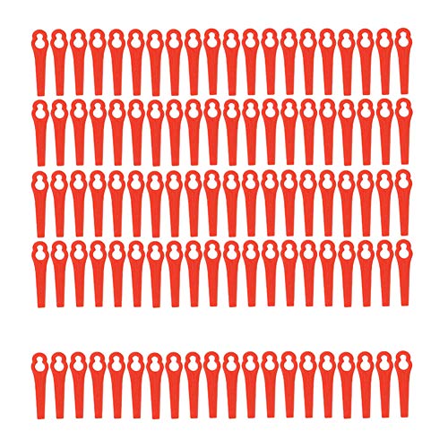 Yeehome 100 Pezzi Lame per Tagliaerba plastica Lama del Tosaerba per Bosch Lama di plastica sostituibile Rossa