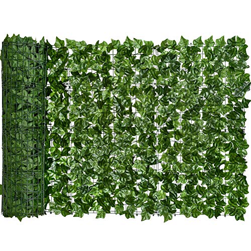 YQing Artificiale Siepe Finta Foglia Edera Siepe artificiale con foglie Ornamentale in Rotoli per Arredo Esterni Recinzioni Ringhiere Privacy Recinzione Giardino Decorazioni100 x 300cm