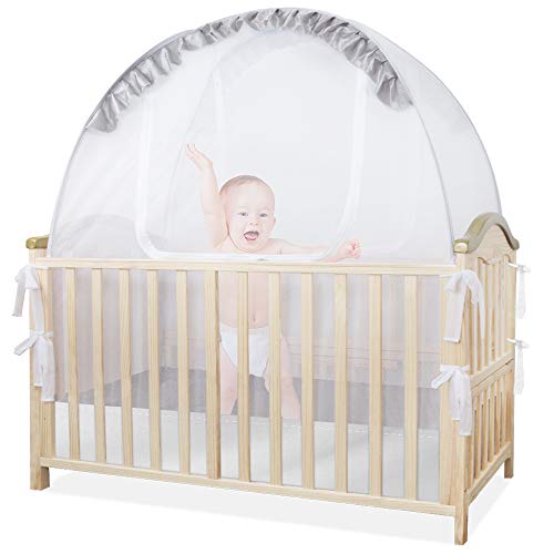 ZEHNHASE Zanzariera per lettino Zanzariera Pieghevole PopUp Tenda da viaggio con Cerniera Proteggi il tuo bambino da cadute o morsi  140  130  69cm