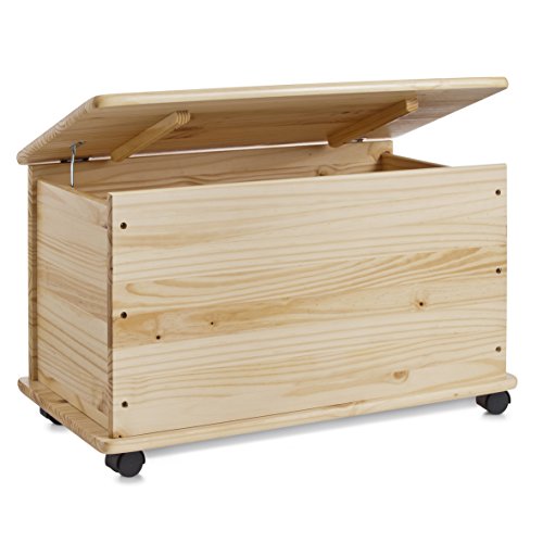 Zeller 13182 Baule per Giocattoli con Ruote Pino Beige 73x395x45 cm